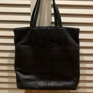 Tumi charcoal distressed leather tote